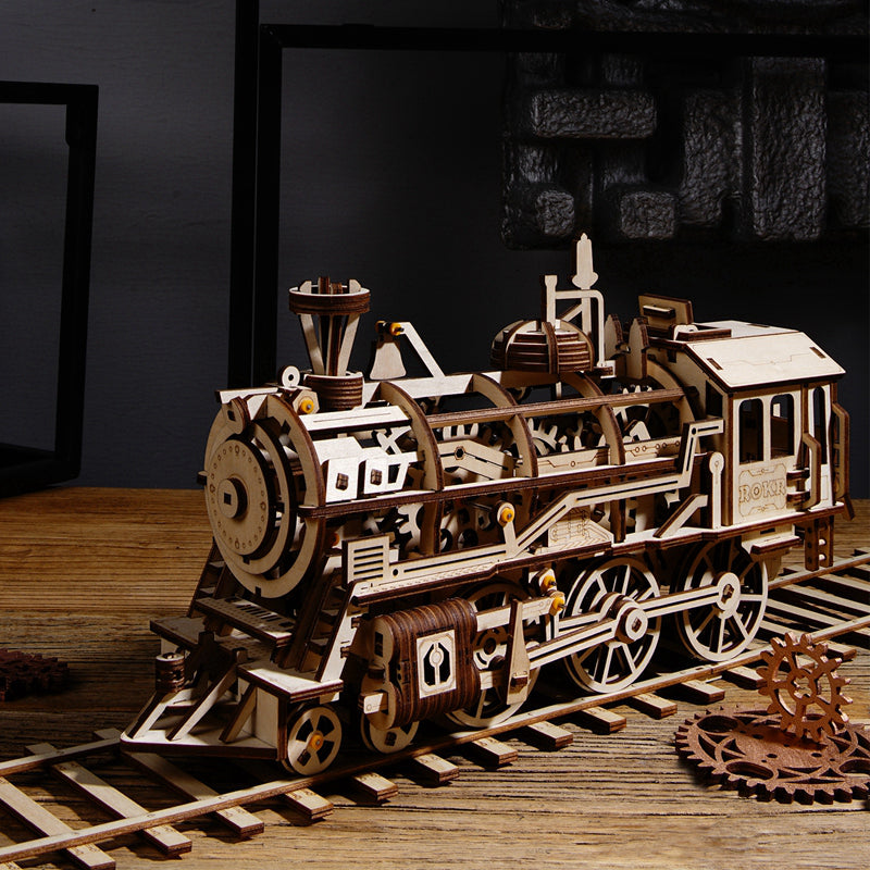 Lokomotiv - Mekanisk 3D træmodel