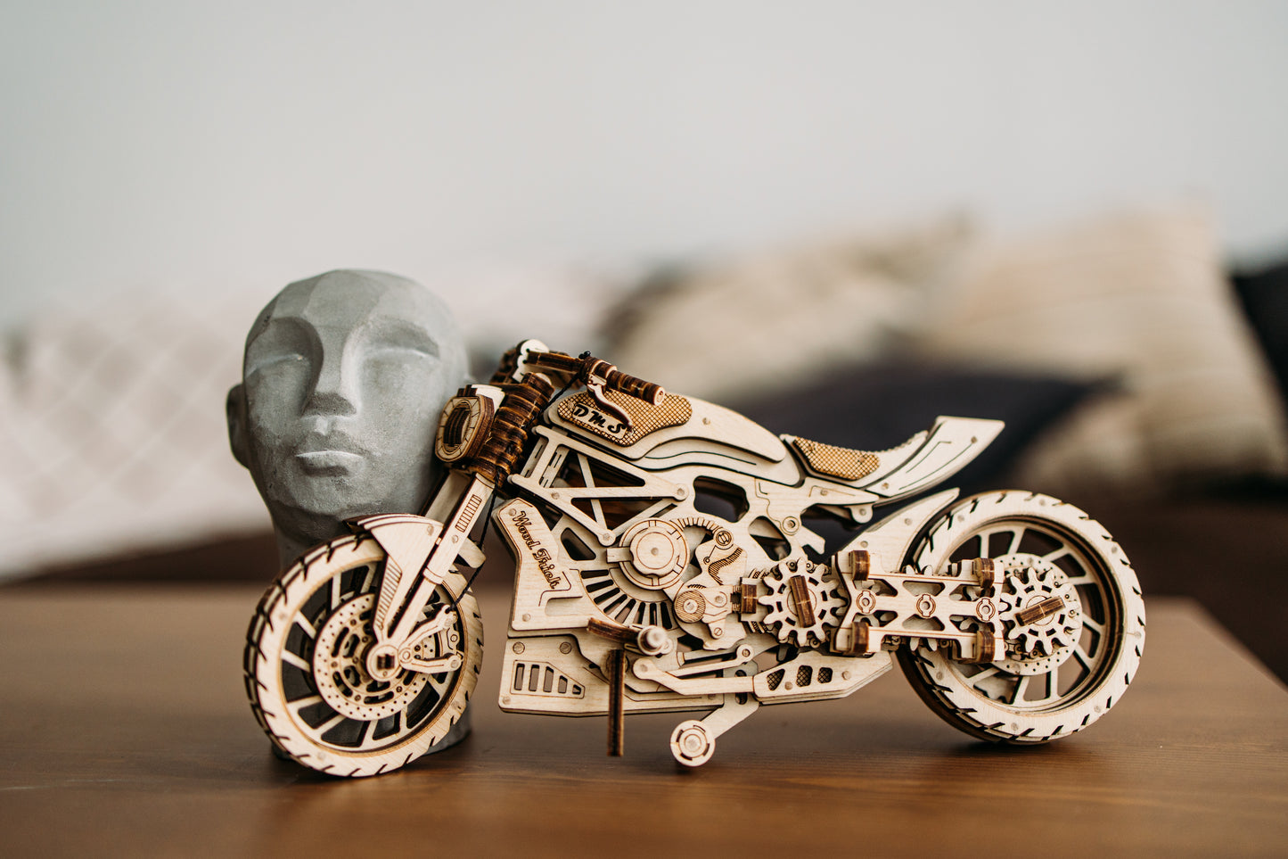 Motorcykel VM-02 – Mekanisk 3D træmodel