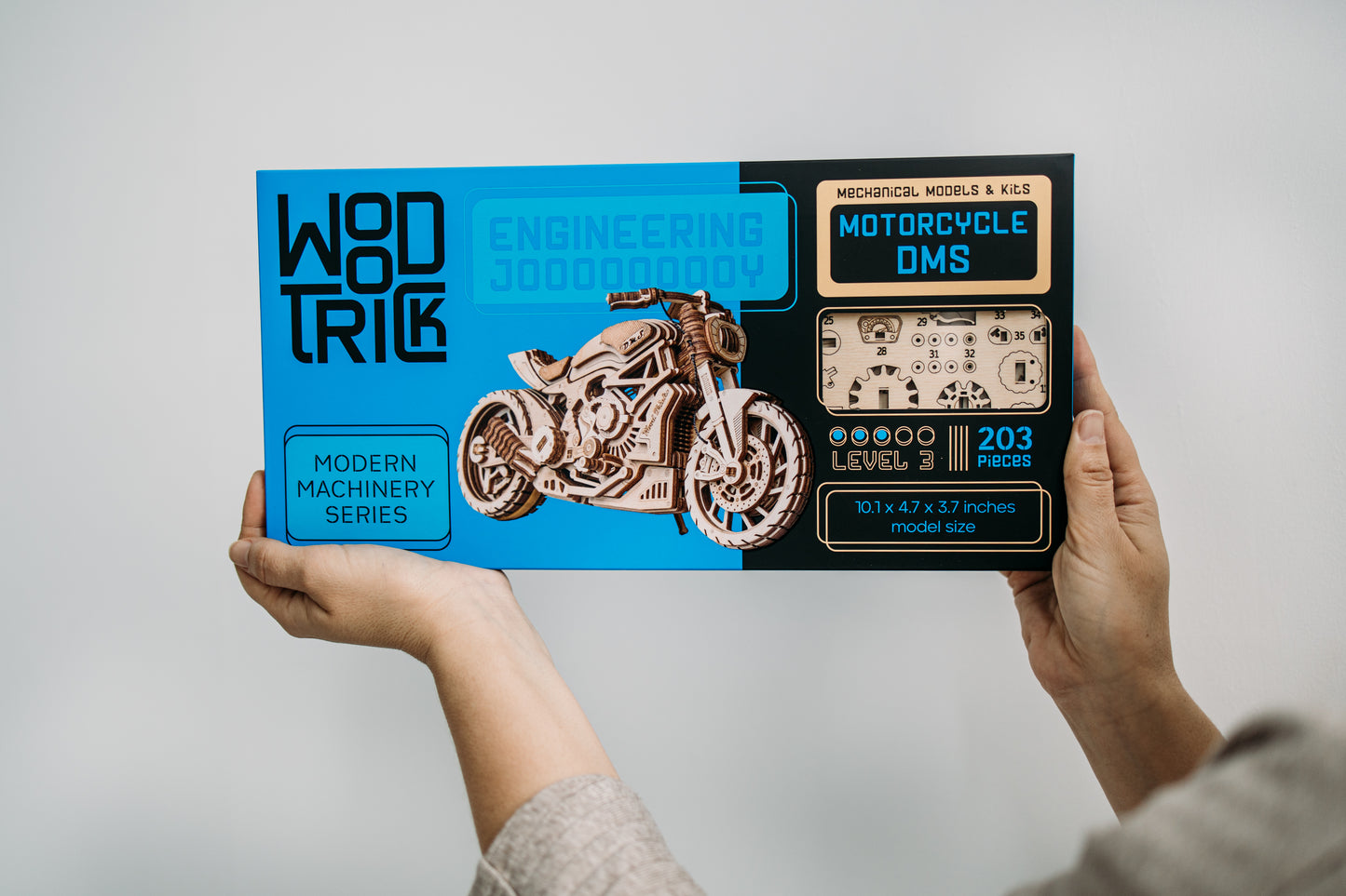 Motorcykel VM-02 – Mekanisk 3D træmodel