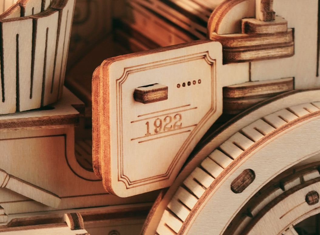 Retro Bil - Mekanisk 3D træmodel