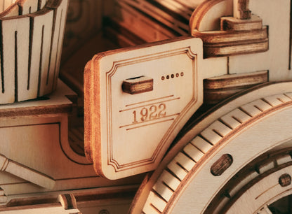 Retro Bil - Mekanisk 3D træmodel