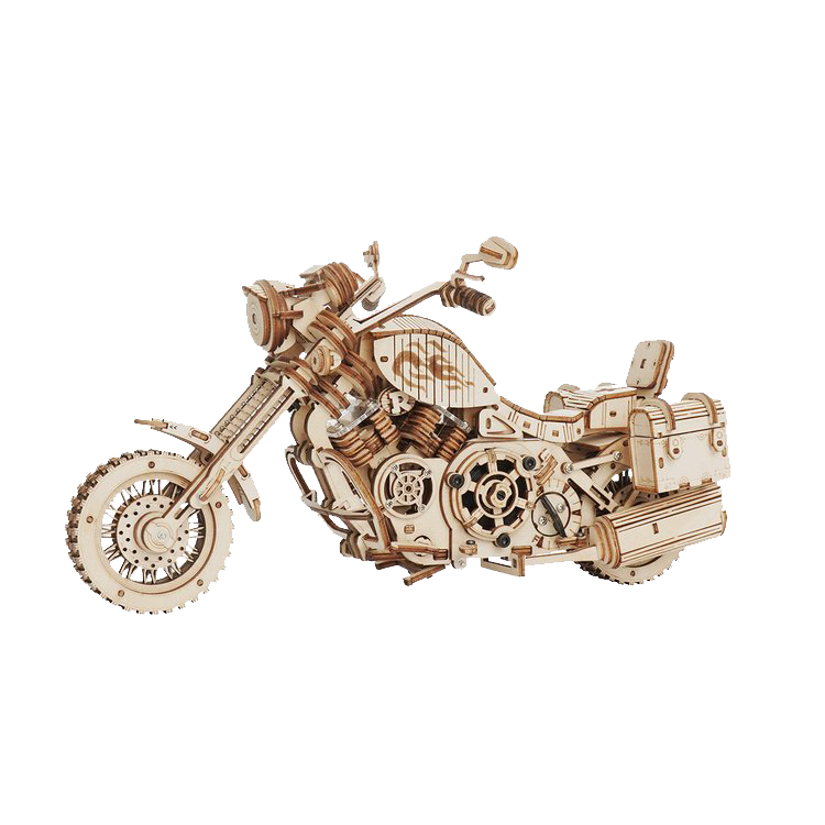 Cruiser Motorcykel - Mekanisk 3D træmodel