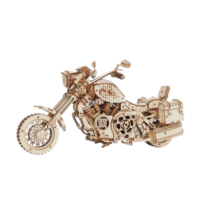 Cruiser Motorcykel - Mekanisk 3D træmodel