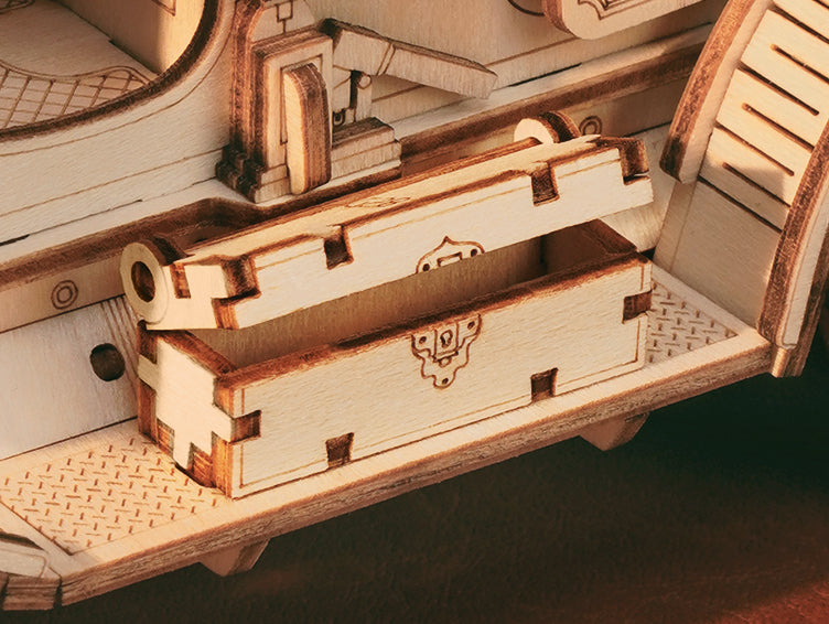 Retro Bil - Mekanisk 3D træmodel
