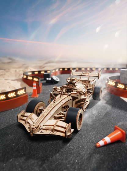 Racerbil - Mekanisk 3D træmodel