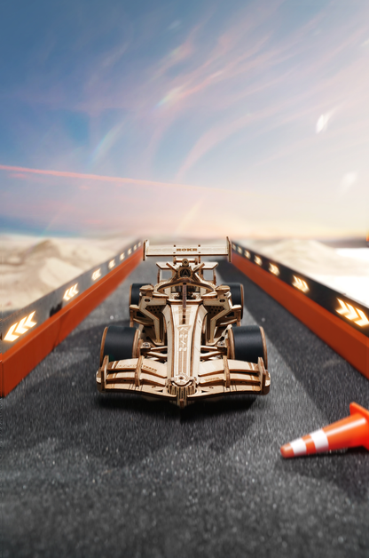 Racerbil - Mekanisk 3D træmodel