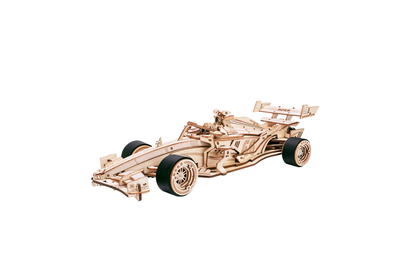 Racerbil - Mekanisk 3D træmodel