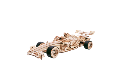 Racerbil - Mekanisk 3D træmodel