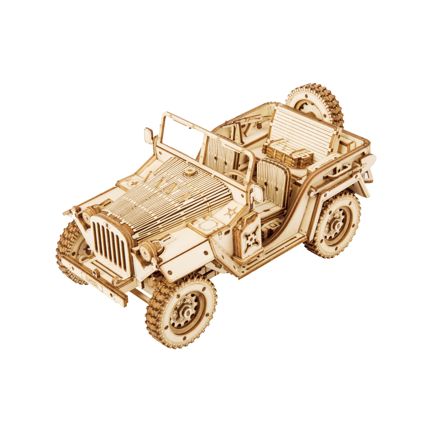 Army Jeep - Mekanisk 3D træmodel