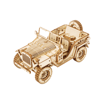 Army Jeep - Mekanisk 3D træmodel