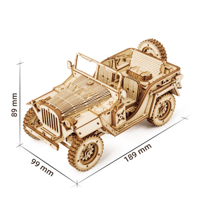 Army Jeep - Mekanisk 3D træmodel