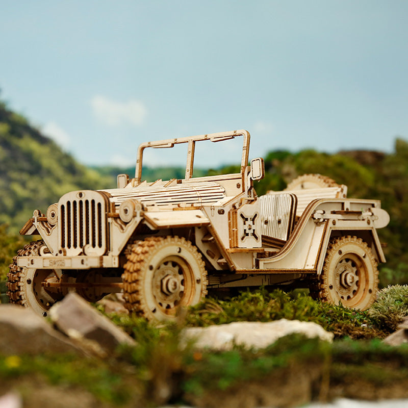 Army Jeep - Mekanisk 3D træmodel