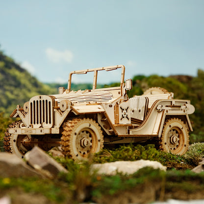 Army Jeep - Mekanisk 3D træmodel