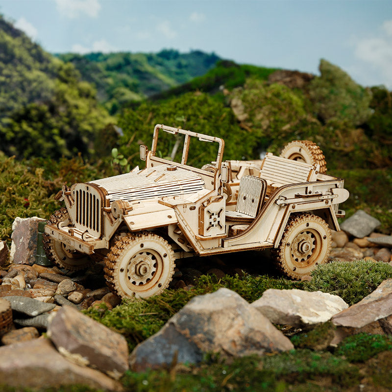 Army Jeep - Mekanisk 3D træmodel