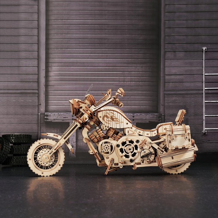 Cruiser Motorcykel - Mekanisk 3D træmodel