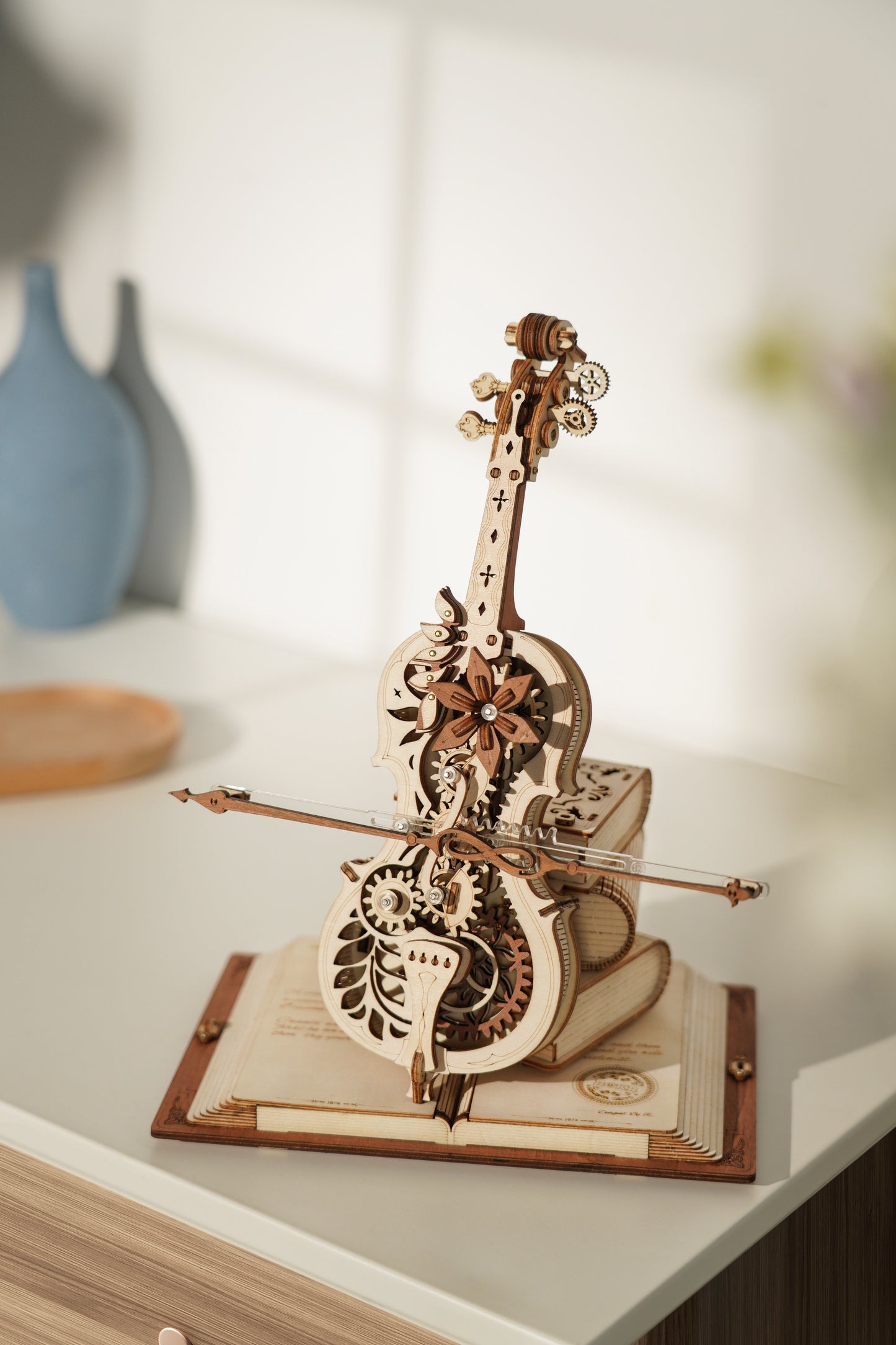 Violin Musikboks - Mekanisk 3D træmodel