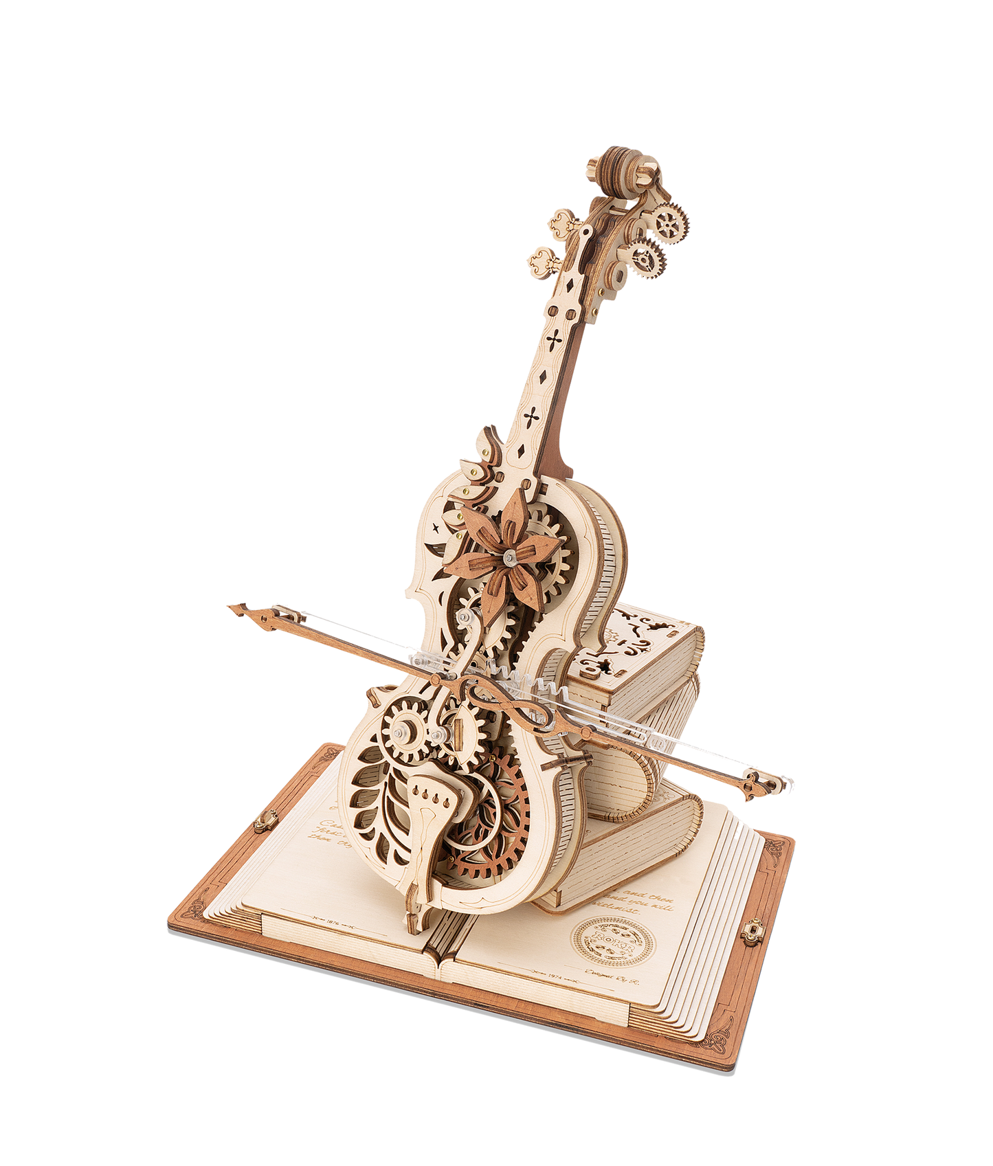 Violin Musikboks - Mekanisk 3D træmodel