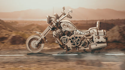 Cruiser Motorcykel - Mekanisk 3D træmodel